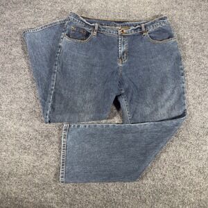 DG2 Diane Gilman‎ Jeans 14P Blue Embroidered Rhinestone Bootcut Stretch Womens